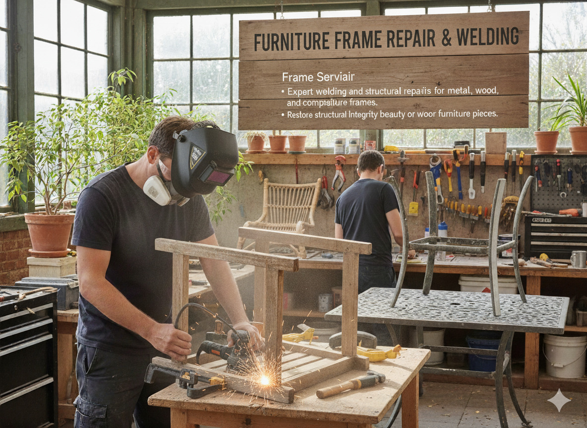 Furniture frame repair and welding